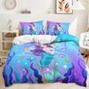 3D Printed Mermaid Princess Bedding Set for Girls and Women, Dreamy Quilt Cover Pillowcases 2/3pcs Gift