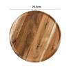 Solid Wood Serving Platter Tray Round Wooden Tea Tray Plate Dinner Plates  For Food Snack Dishs
