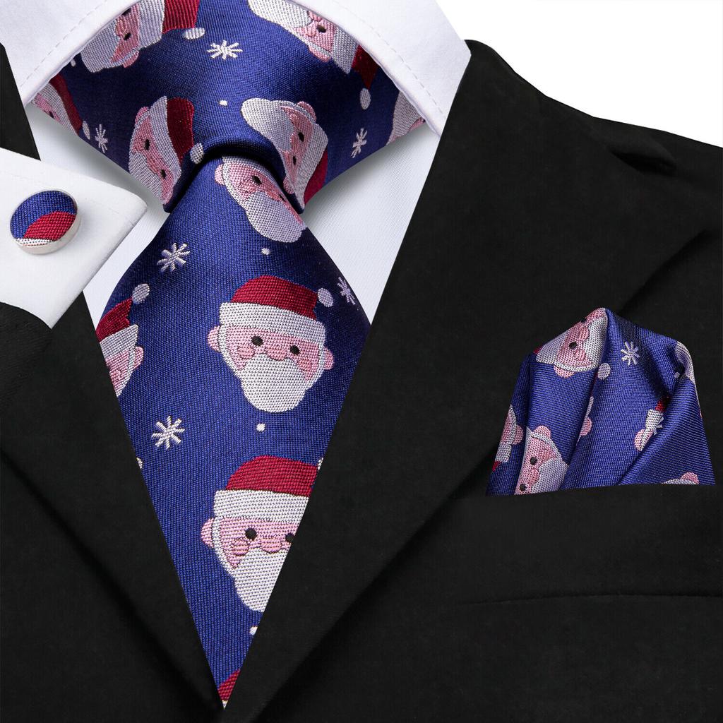 Hi-Tie Dark Gold Plaid Jacquard Mens Silk Tie Classic Necktie Cufflink Hanky Set