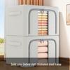 Steel Frame Folding Storage Box - Transparent, All-Purpose Organizer for Clothes, Toys, and Seasonal Items