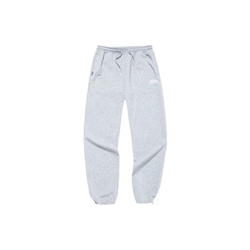 Anta Серия Lifestyle Однотонные спортивные брюки из флиса с манжетами средней посадки Свободной вязки Женский низ Серый 162148313-2