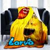 1PC Larva Flannel Blanket, Use for Birthday/Holiday Gift, Soft Blanket for Sofa/Bed/Camping/Office/Tourism Use,All Seasons
