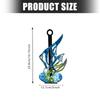 Paper Towel Holder with Wooden Fish and Seaweed Design, Freestanding Tabletop Roll Stand for Kitchen Counter and Dining Table, 10.15 Inch