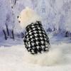 Pet Fuzzy Coat for Dog Cat Puppy Clothes Classic Houndstooth Pattern Sweatshirt Dog Plush Outfits for Autumn Winter for Small Me