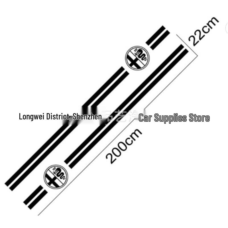 X-322 Decals: Perfect for Alfa Romeo Lower Side Stripes & Stickers