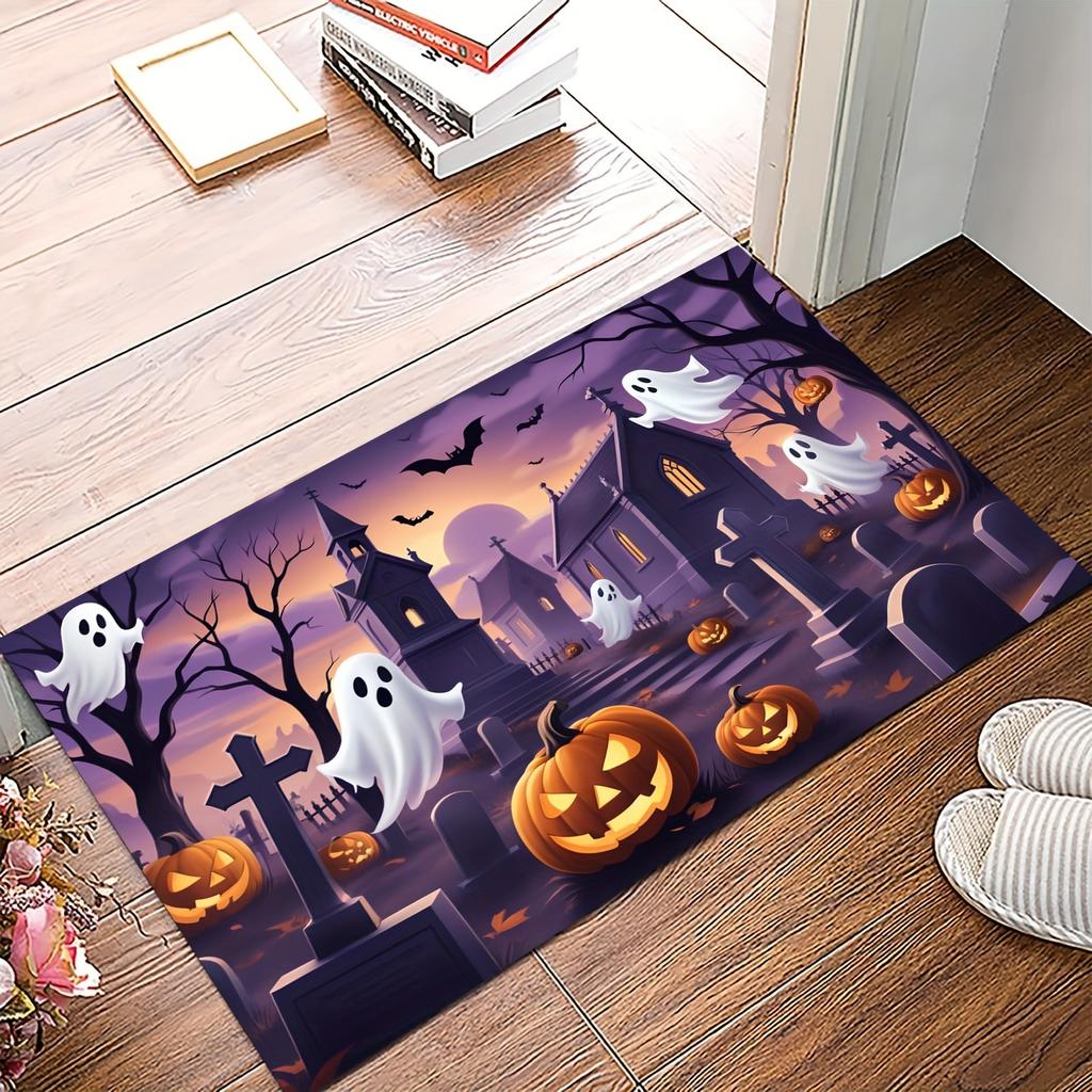 Halloween Carpet Crystal Velvet Floor Mat Door Mat Living Room Carpet Welcome Mat Outdoor Carpet Home Decoration