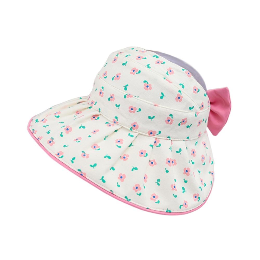Bowknot Flower Bucket Cap Korean Style Children's Fisherman Hat Baby Shading Hat  Spring/Summer
