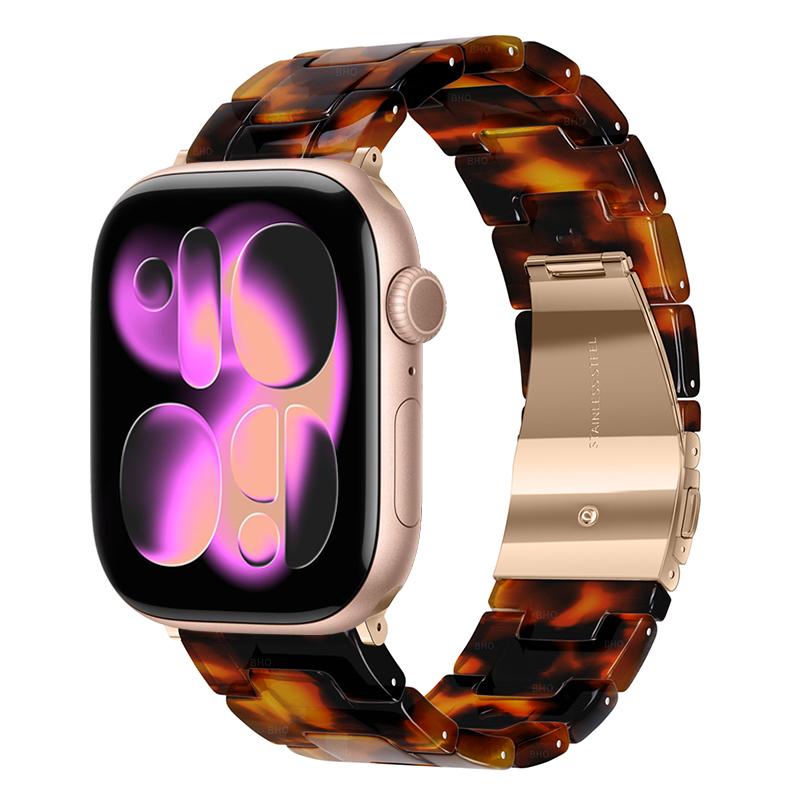Роскошный полимерный ремешок для Apple Watch Ultra 3 2 49 мм 11 10 42 мм 46 мм Звеньевой браслет Iwatch Серии 9 7 8 6 5 SE3 45 мм 41 мм 40 мм 44 мм