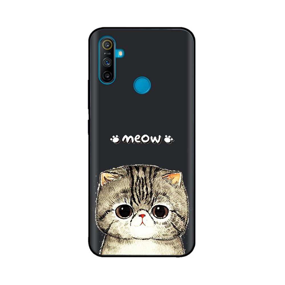 Чехол для Realme C3 Мягкий Черный Силикон ТПУ Узорчатая Задняя Крышка Для OPPO Realme C3 RMX2020 C 3 RealmeC3 Расписной Чехол для Телефона Fundas