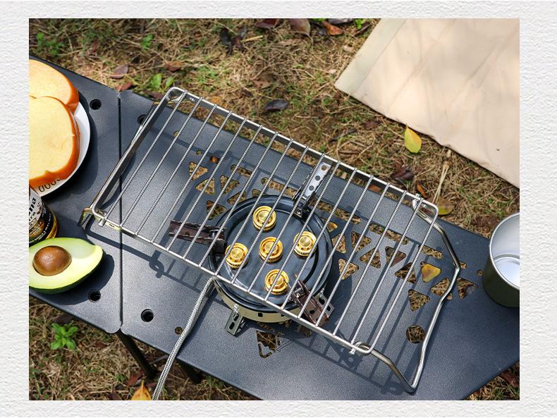 Портативная складная подставка-гриль для кемпинга из нержавеющей стали