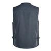 Men Waistcoat Solid Color V Neck Sleeveless Multi Pockets Outdoor Vest Fishing Coat