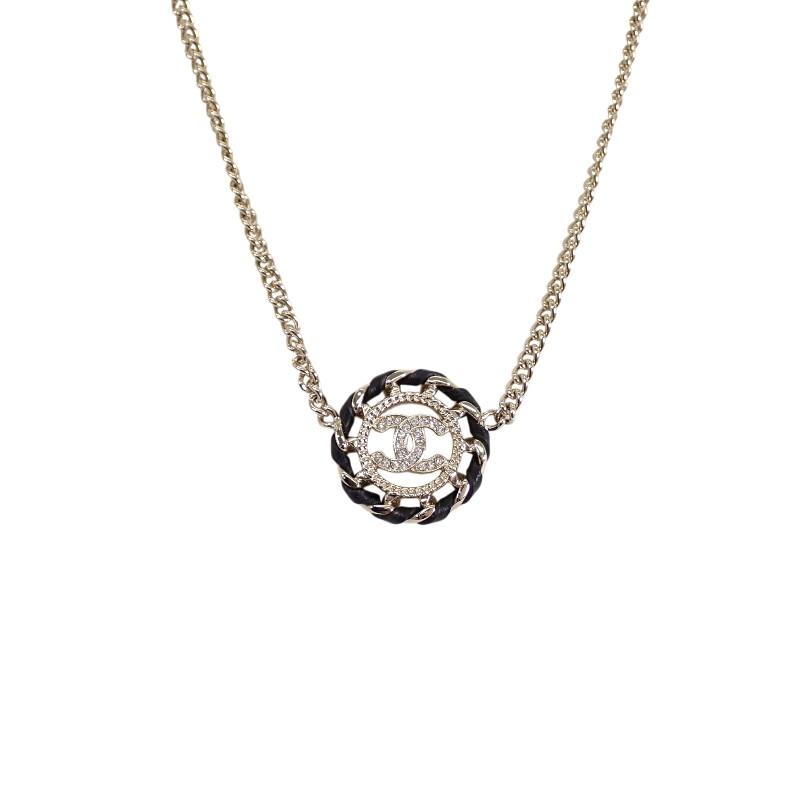CHANEL  ABG722B22896 Necklace Champagne Gold metal/leather Women