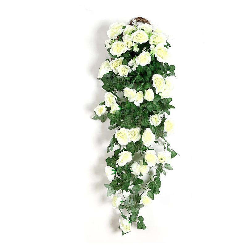 Good Home Decor Home Garden Decor Hanging Rose Flowers Vine Plant Indoor Fake Artificial Flower Outdoor
