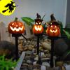 Солнечная уличная напольная лампа для двора, садовая лампа из смолы для украшения ландшафта на Хэллоуин, лампа из смолы для тыквы, атмосферная лампа