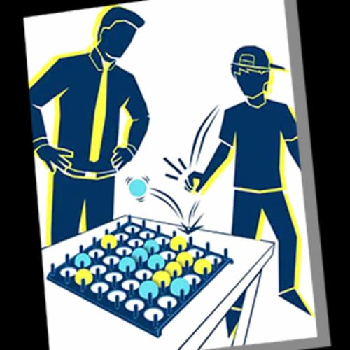 Mattel Game Bounce Off Настольная игра для вечеринок для 2-4 игроков в возрасте от 7 лет и старше CBJ83