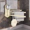 New Suction Cup Towel Rack, Internet Famous No Drilling Wall Mounted Rotating Storage Rack, Bathroom Towel Pole Multi Pole Storage Rack