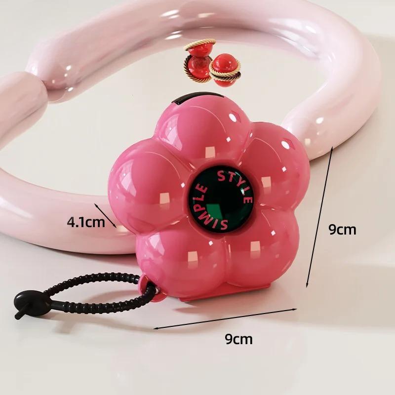 Flower Pill Case Portable 6 Grids Moisture Proof Pill Container Holder for Vitamins Cod Liver Oil Supplements Medication