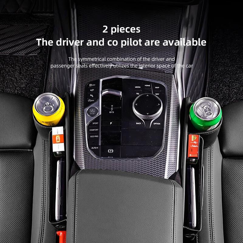 CLSGX1 Multifunction Leather Storage Box Car Seat Gap Organizer Cup Holder For Honda Civic Fit Accord City Vezel CR-V S660 Odyssey HR-V