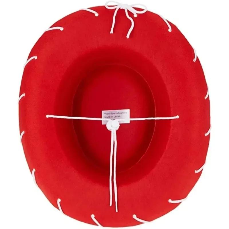 Коричневая красная фетровая деревянная ковбойская шляпа с регулируемыми полями в стиле вестерн ковбойская спортивная на открытом воздухе для скалолазания в дикой природе вечеринки сувениры