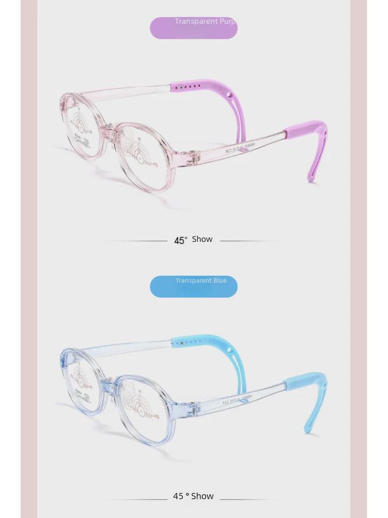 Самые продаваемые детские профессиональные очки с силиконовыми носоупорами, сверхлегкая прозрачная серая оправа для мужчин и женщин