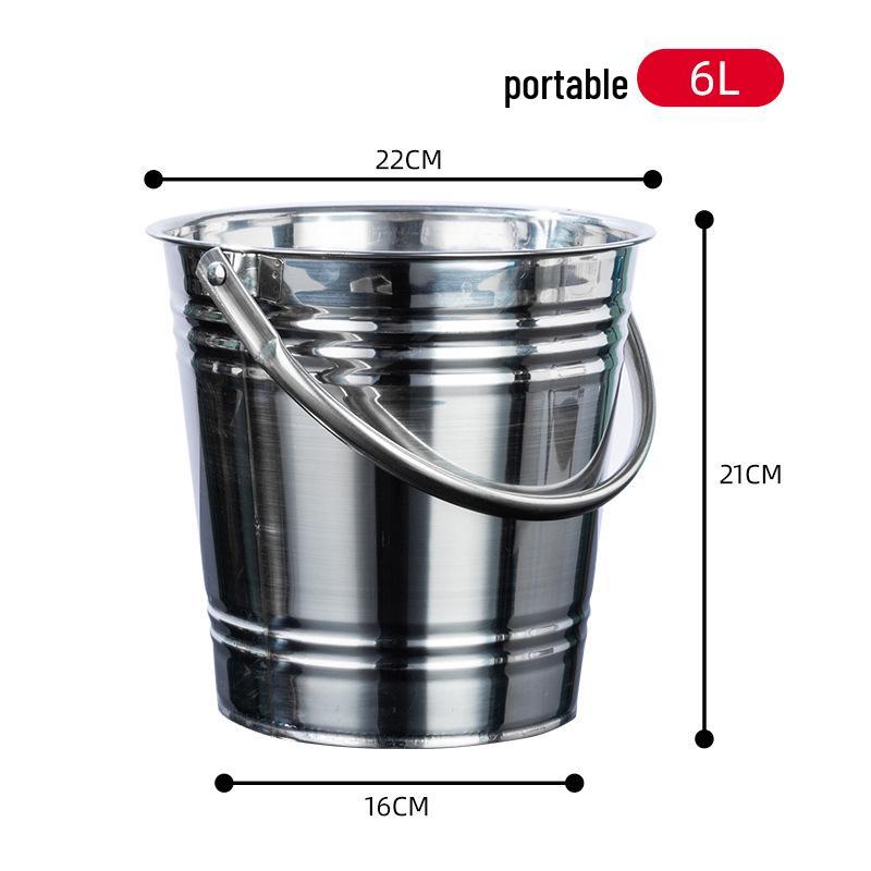 Thickened Stainless Steel Ice Bucket for Bars - Ideal for Champagne, Beer, and Wine.