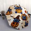 1pc Stitch Halloween Automatic Folding Umbrella - Portable Foldable Design with 8 Ribs, Durable Plastic & Iron Frame y250725046