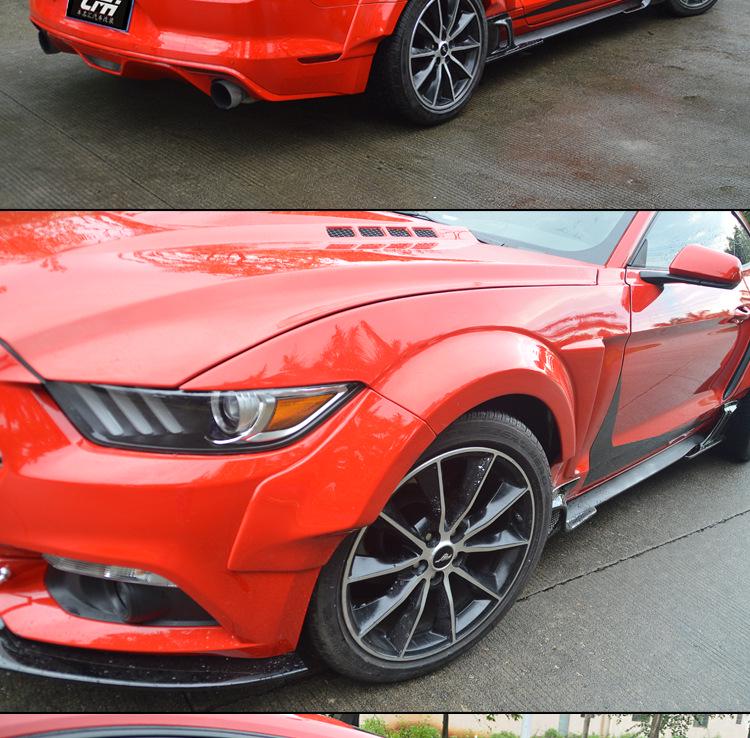 15-17 Ford Mustang Wide Body Kit: Front Lip, Side Skirts, Rear Wing
