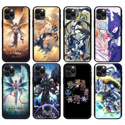 Черный чехол из ТПУ для iPhone 5 5S SE 2020 6 6S 7 8 plus x 10 XR XS 11 12 mini pro MAX задняя крышка японского аниме Digimon