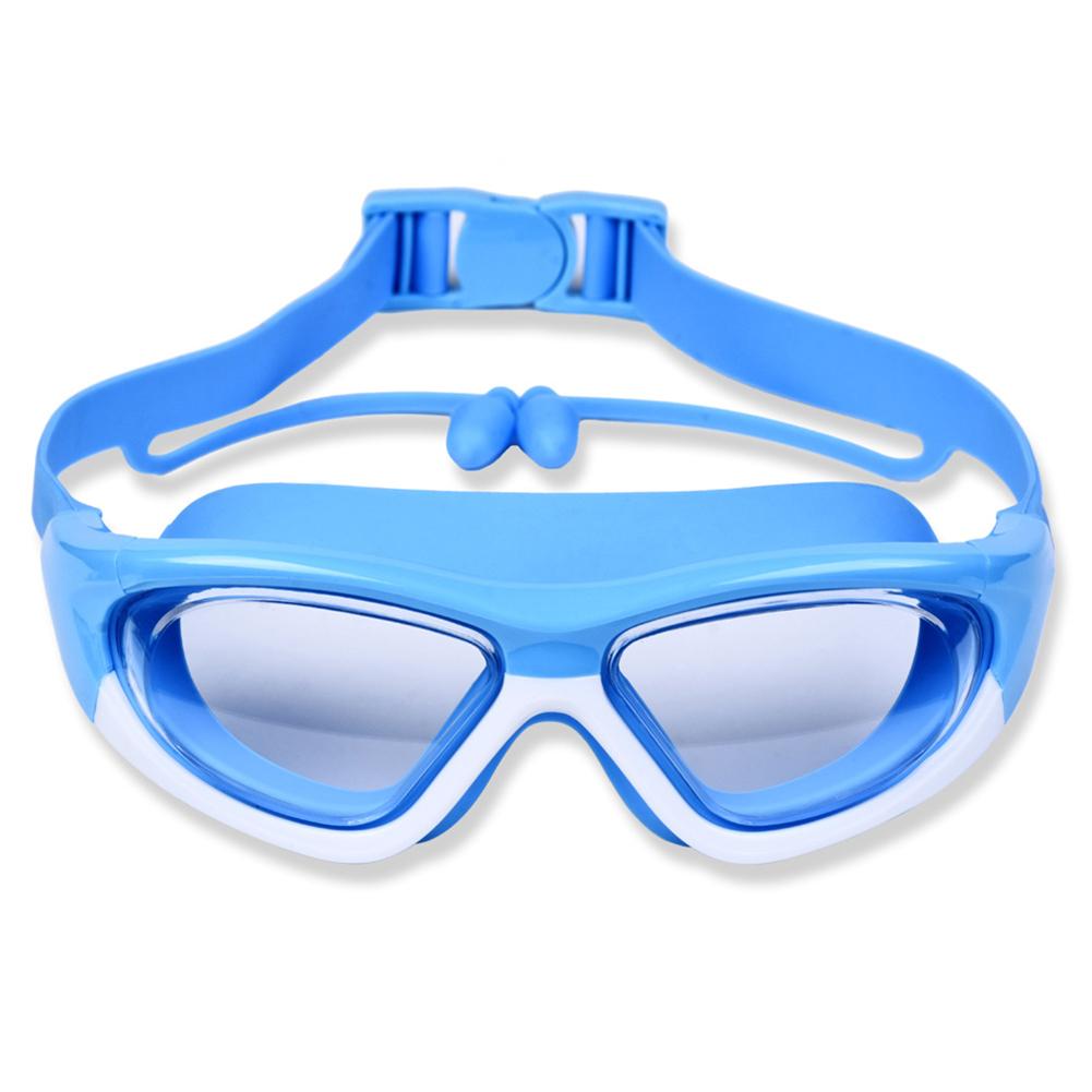 Очки для плавания на открытом воздухе с защитой от запотевания и берушами для детей 3-12 лет, для мальчиков и девочек, профессиональные очки для плавания