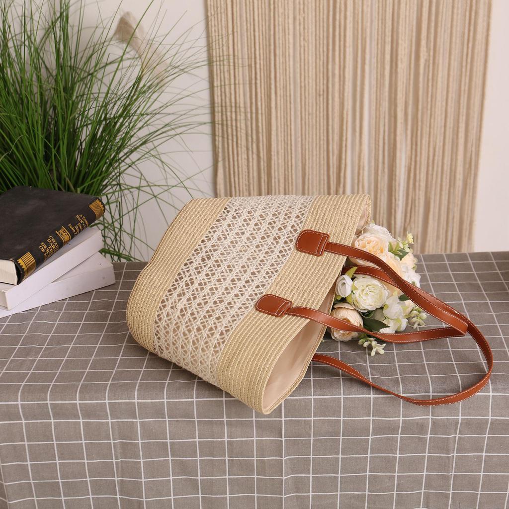 Модная соломенная сумка-кроссбоди 2025 года ручной вязки, большого объема, с молнией, для женщин