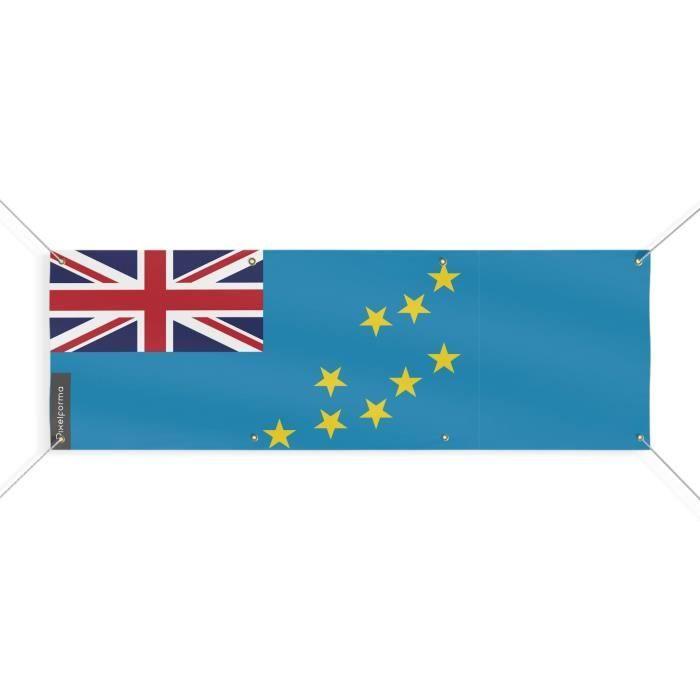 Bannière Drapeau Des Tuvalu 8 Oeillets 80x240 Cm