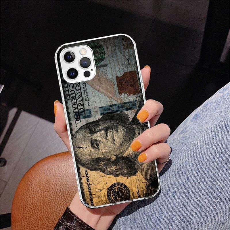 Банкнота Доллар Наличные Деньги Чехол для Телефона для Iphone 17 Air 16 11 12 13 Mini 14 Plus 15 Pro Max 7 8E SE 2020 16ProMax Чехол для Телефона Co