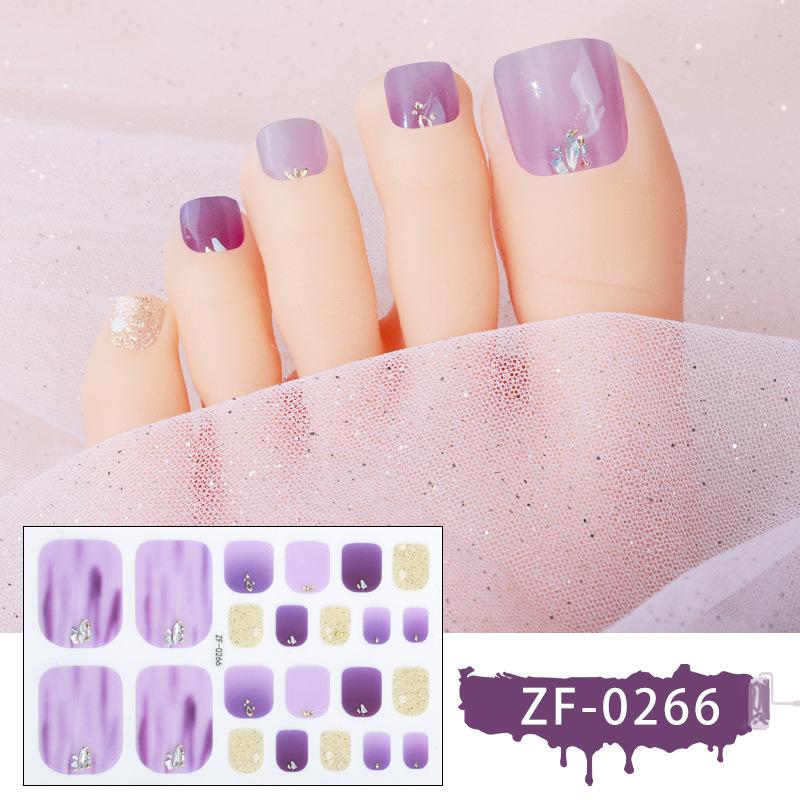 New Foot Stickers, Nail Art Stickers, Waterproof Onion Powder 5D Imitation Diamond Toenail Stickers