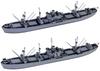 PIT-ROAD 1/700 Skywave Series US Navy Cargo Ship (AK-99 Boot/AK-121 Zavic) Liberty Ship Set of 2 Plastic Model Kits ML21