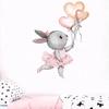 Cute Rabbit Balloon Heart Wall Stickers for Kids Rooms Children Nursery Baby Room Decoration Wall Decals Bedroom Bunny Wallpaper