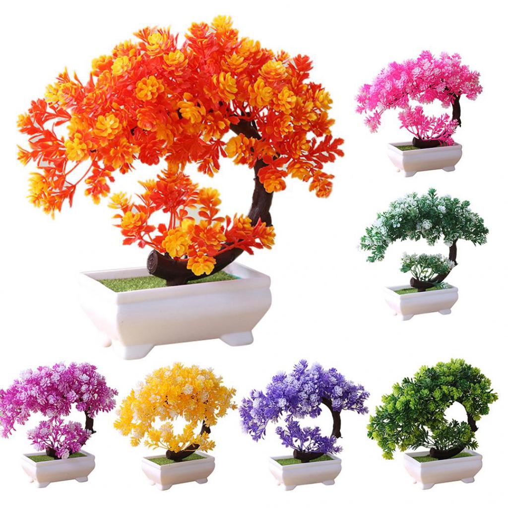 Simulation Fake Potted Bonsai Tree Artificial Plant Desk Ornament Home Decor