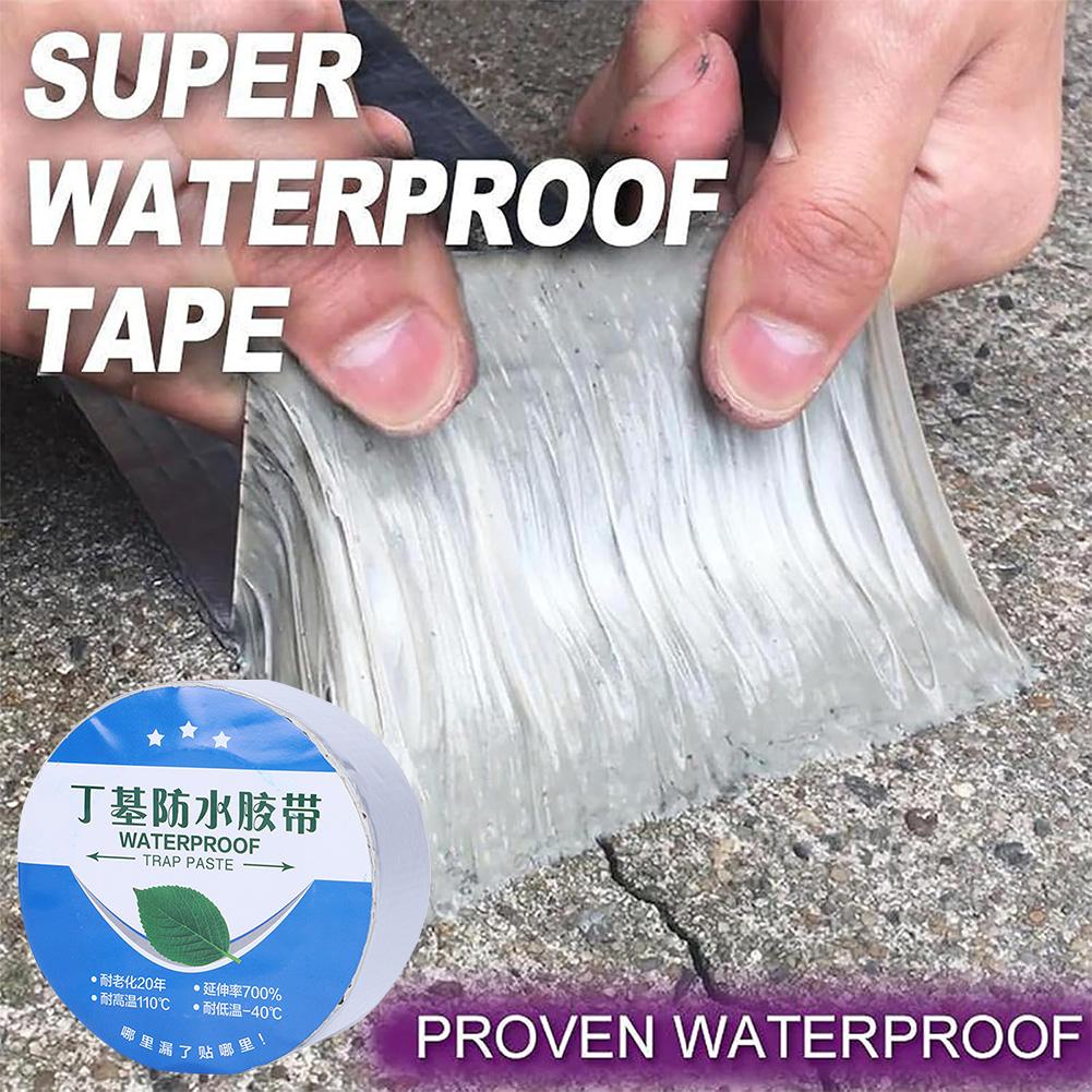 Супер прочная водонепроницаемая лента с высокой термостойкостью, алюминиевая фольга, бутиловая лента, резиновая, останавливающая утечки, трещины, ремонт воздуховодов, запечатанная