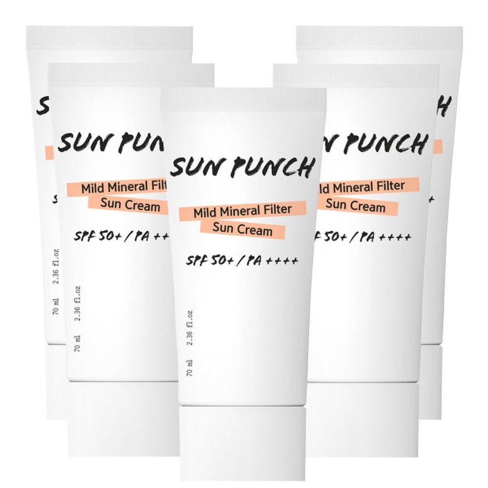 Flordeman Солнечный Удар Мягкий Минеральный Солнцезащитный Крем 70 мл (SPF50 + PA ++++) 5шт