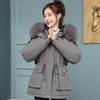 Женские зимние парки с капюшоном в корейском стиле, новинка 2023 года, модные толстые теплые женские пальто с воротником из искусственного меха, зимние куртки с шерстяной подкладкой