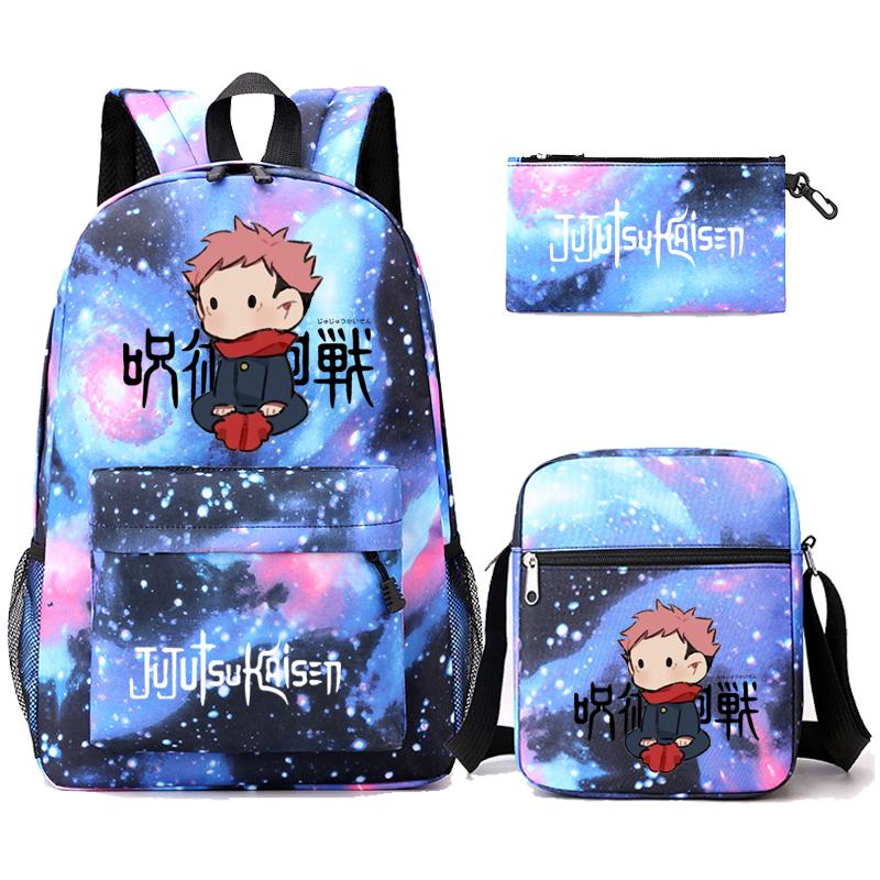 3 шт./компл. аниме рюкзак для мальчиков и девочек легкие сумки Hildren обратно в школу школьный рюкзак студент Kawaii рюкзак