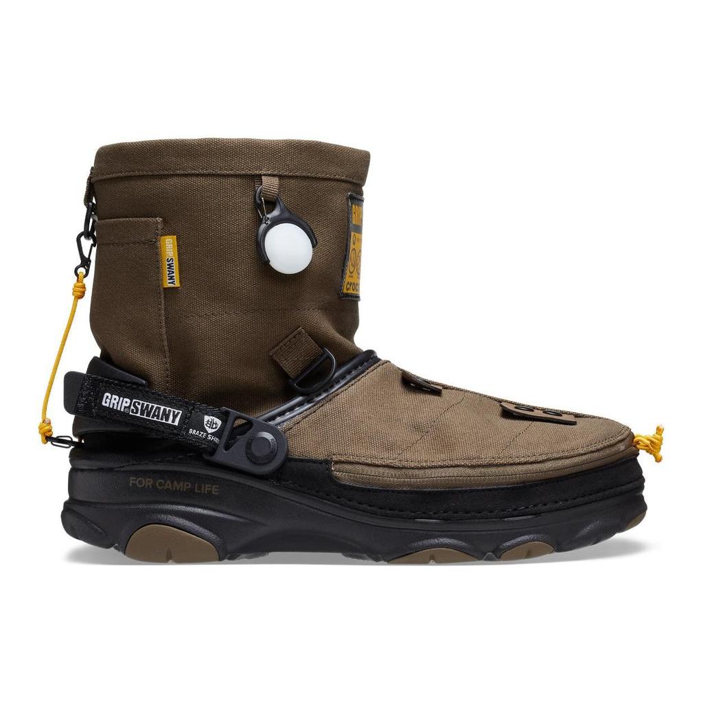 GRIP SWANY x atmos x Crocs All-Terrain Clog Оливковые Унисекс Кроссовки Зеленые 208017-337