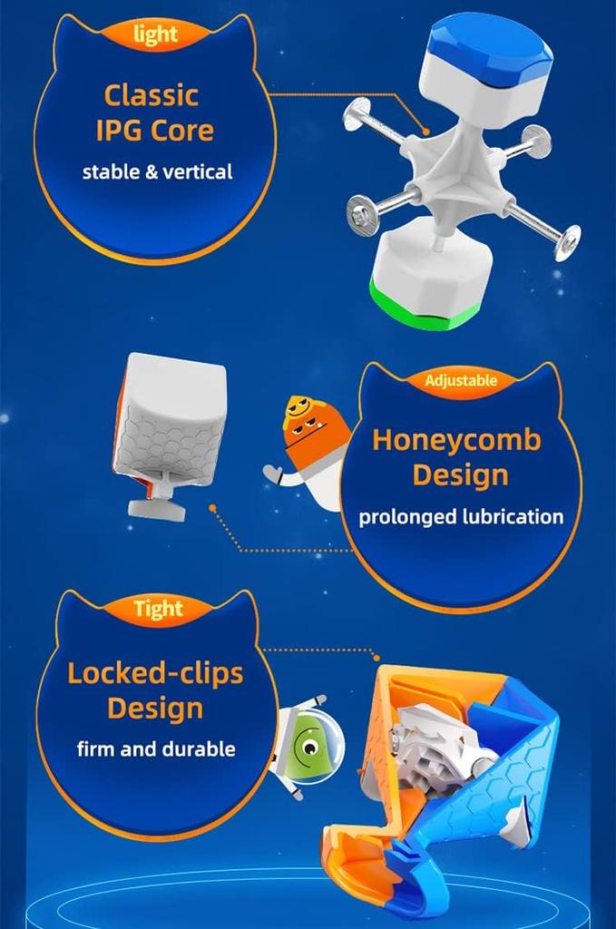 Monster Go MG3M Magic Cube Official WCA International Competition Standard Smooth Rotation 3D Puzzle Educational Toy EDU (MG3 Built-in Magnet)