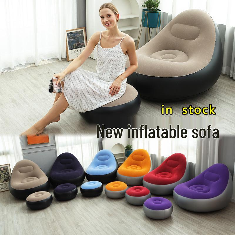 Inflatable Double Lounge Chair with Backrest and Armrests