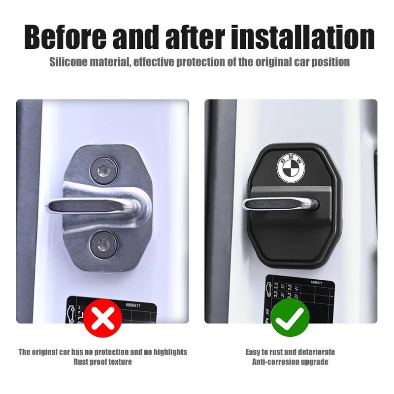 BMW M Performance E46 E90 E60 F10 F30 E39 E36 F20 E87 G30 E92 E91 X1X3 X5 Car Door Lock Cover Protection Shockproof Pad Stickers wsgk87