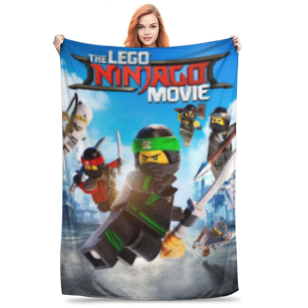 Покрывало Ninjagos Фланелевое плед Декорация для путешествий в самолете Ультрамягкое теплое покрывало