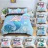 Mermaid Duvet Cover Cartoon Pattern Quilt Covers For Girls Bedroom Single Twin Queen King Size Bedding Set Home Textile