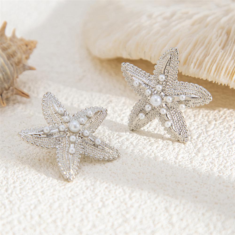 Summer Beach Ear Studs Simulated Starfish Small Star Earring Trendy Earrings for Women  for Women