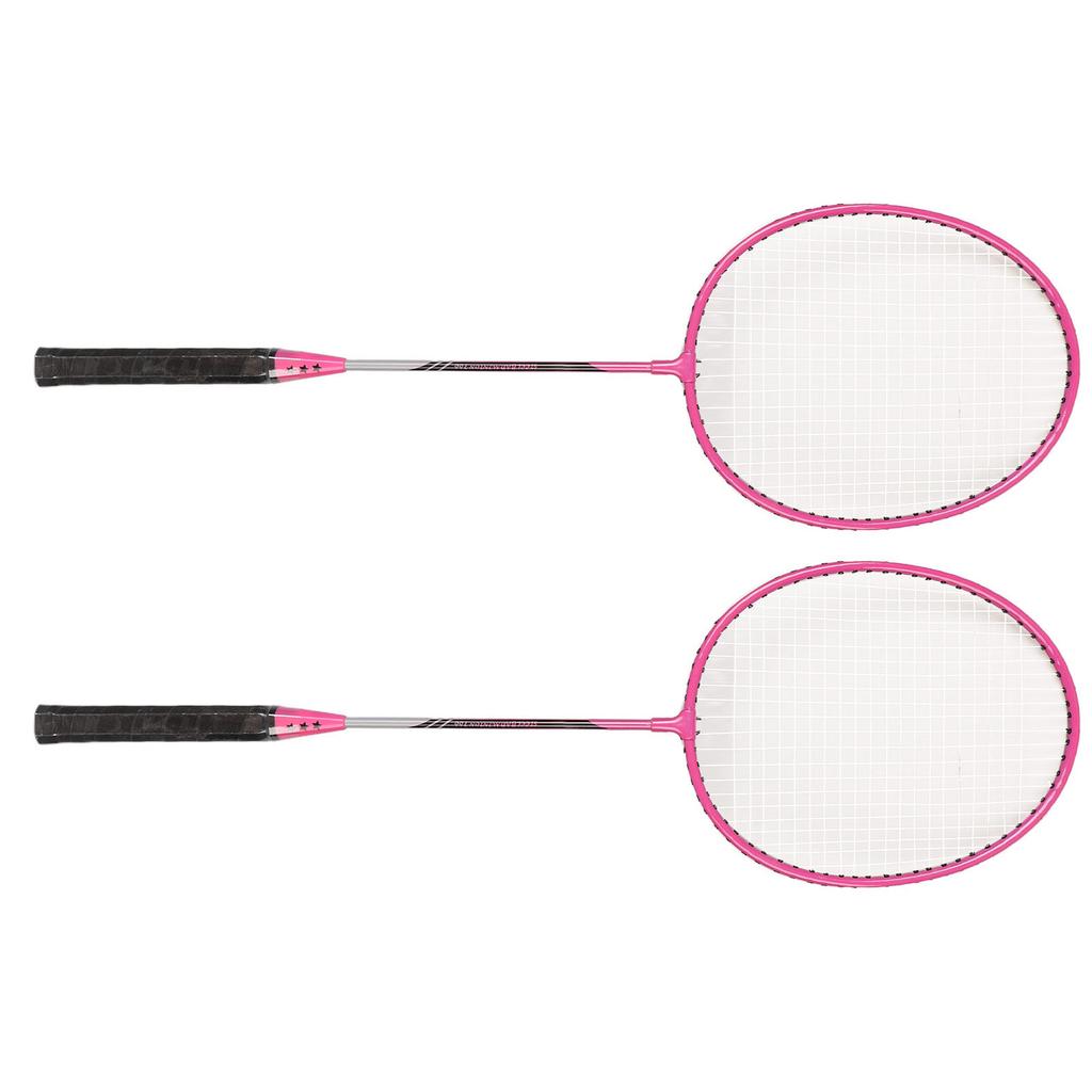 Badminton Rackets Iron Alloy Lightweight Badminton Racquets with 3 Balls for Beginners Student