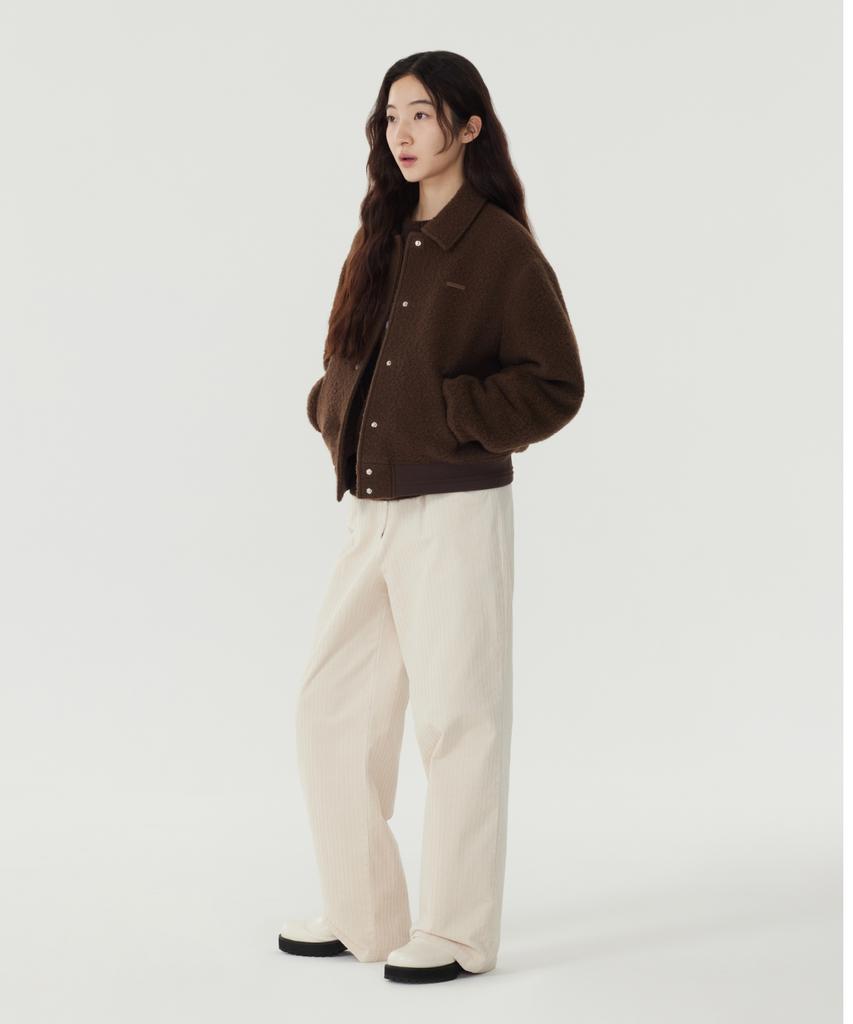 COVERNAT WOMAN Corduroy Pintuck Pants Ivory