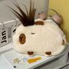 Kawaii Cartoon Creative Pencil Bag Student Capybara Plush Stationery Storage Bag Large Capacity Learning Stationery Supplies